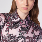 Silk Paisely Shirt - in Pink